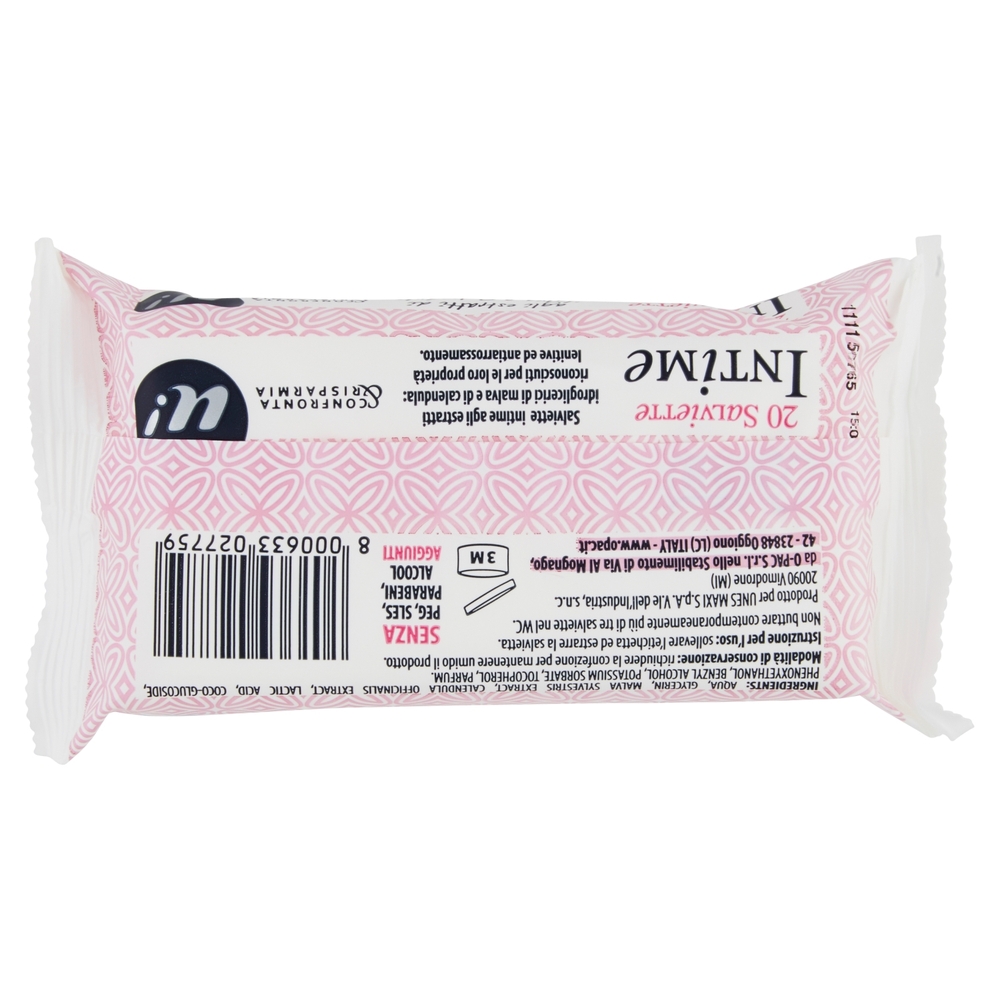 20 SALVIETTE INTIME DETERGENTI E RINFRESCANTI U! Confronta & Risparmia